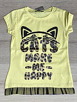 Футболка для дівчинки Blueland 1752 122 см Жовтий