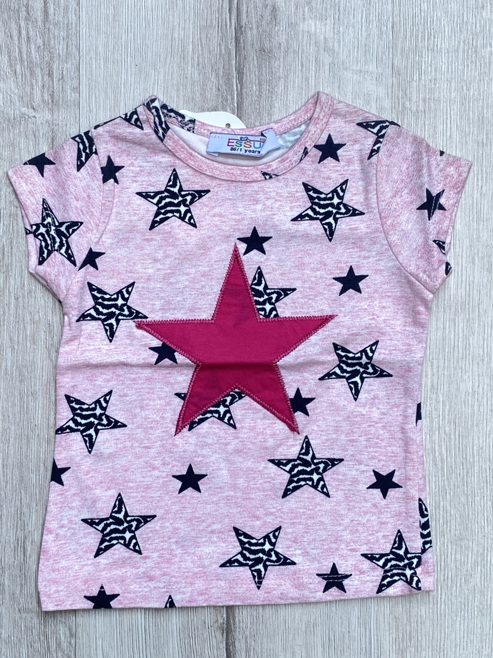 Футболка для дівчинки Essu 58024 86 см Рожевий