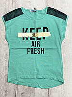 Футболка для дівчинки ALG 79404 134 см Зелений