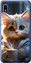 Чохол на Samsung Galaxy A10 2019 A105F Білий кіт "5646u-1671-851"