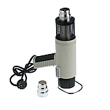 Будівельний технічний фен CJ-160 2000Вт 220/240В з регулюванням температури і 2 насадками, фото 2