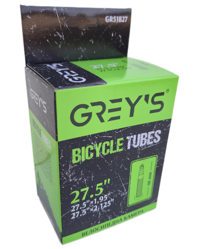 Камера велосипедна Grey's 27.5 x 1.95 / 2.10 FV Presta (48 мм) 650B, фото 1