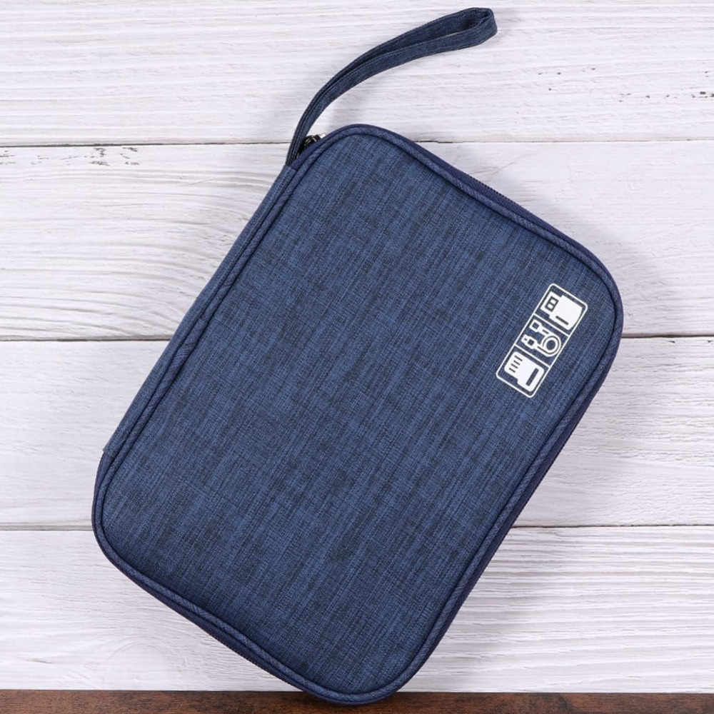 Сумка портативна для гаджетів і аксесуарів, дорожня, синя, фото 1