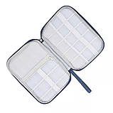 Сумка портативна для гаджетів і аксесуарів, дорожня, синя, фото 3