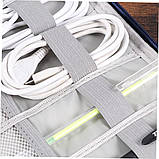 Сумка портативна для гаджетів і аксесуарів, дорожня, синя, фото 7