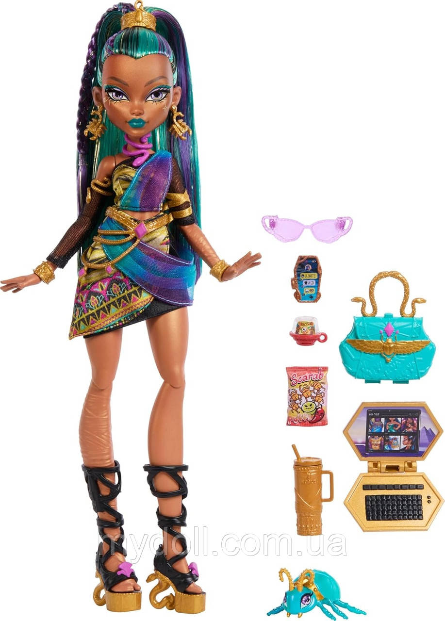Лялька Монстер Хай Нефера Де Ніл Monster High Nefera De Nile Doll JDR48 Mattel Оригінал, фото 1