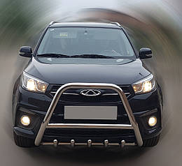 Кенгурятник WT009 для Chery Tiggo 3 Нержавіюча сталь