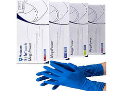 Рукавички латексні підвищеного ризику L Сині (25 пар) ТМ MEDICOM