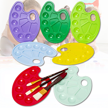 Пластикова палітра для змішування фарб з 10 осередками "Irbis" 1 шт.