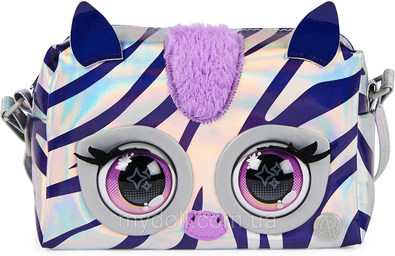 Інтерактивна сумочка Пурсе Петс Purse Pets, Metallic Mood Flashy Frenchie Rebel Stripez Spin Master Оригінал, фото 1