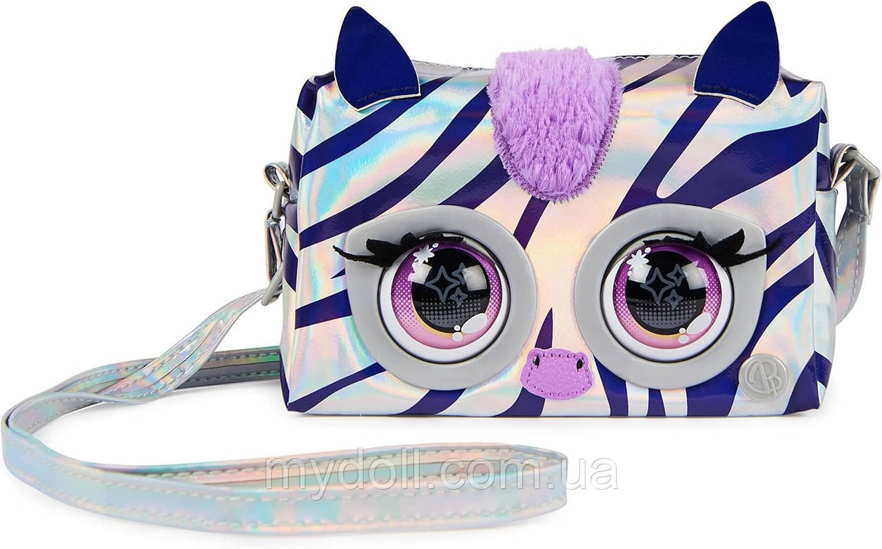 Інтерактивна сумочка Пурсе Петс Purse Pets, Metallic Mood Flashy Frenchie Rebel Stripez Spin Master Оригінал, фото 1