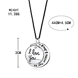 Підвіска місяць I Love You to the Moon and Back кулон з місяцем кольє для закоханих, фото 3