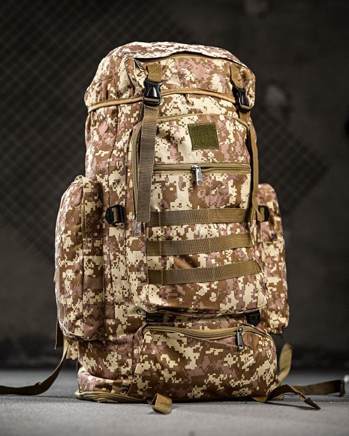 Тактичний рюкзак Baksik Піксель 50 л — надійний вибір для військових, туристів та мисливців, фото 1