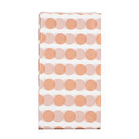 Папір тішью 70х50 см (5 шт), білий у горох рожеве золото