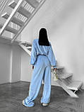 Жіночий спортивний оксамитовий костюм з вкороченою кофтою, фото 3