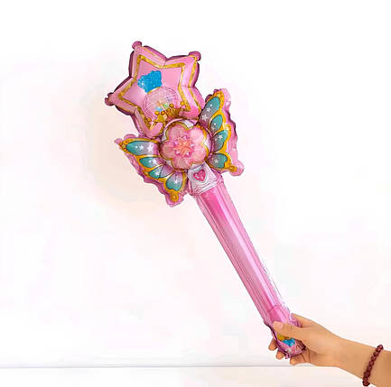 Фольгована кулька Магічна паличка феї 65х25см (25) | Рожевий, фото 2