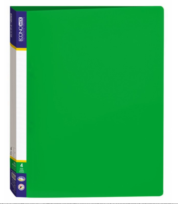 Папка А4, 2 кільця, зелена, E30701-04, фото 1