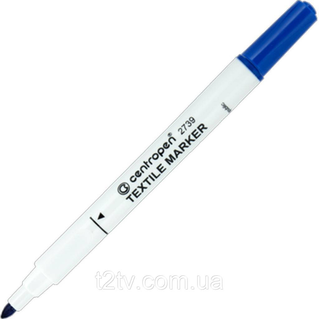 Маркер Centropen Textile 2739 2 мм blue (2739/03), фото 1