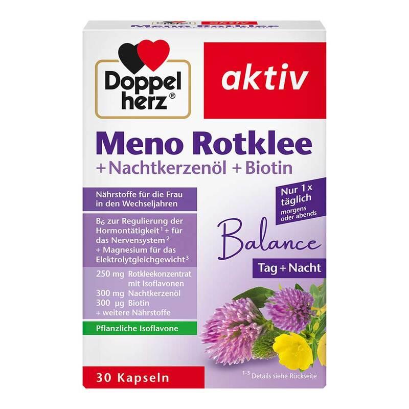 Комплекс Доппельгерц при Менопаузі Doppelherz Meno Rotklee + Nachtkerzenöl + Biotin, фото 1