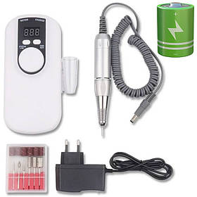 Портативний фрезер SG701 на акумуляторі 1200mAh для манікюру та педикюру - 35 000 об./хв., 36 Вт Білий.