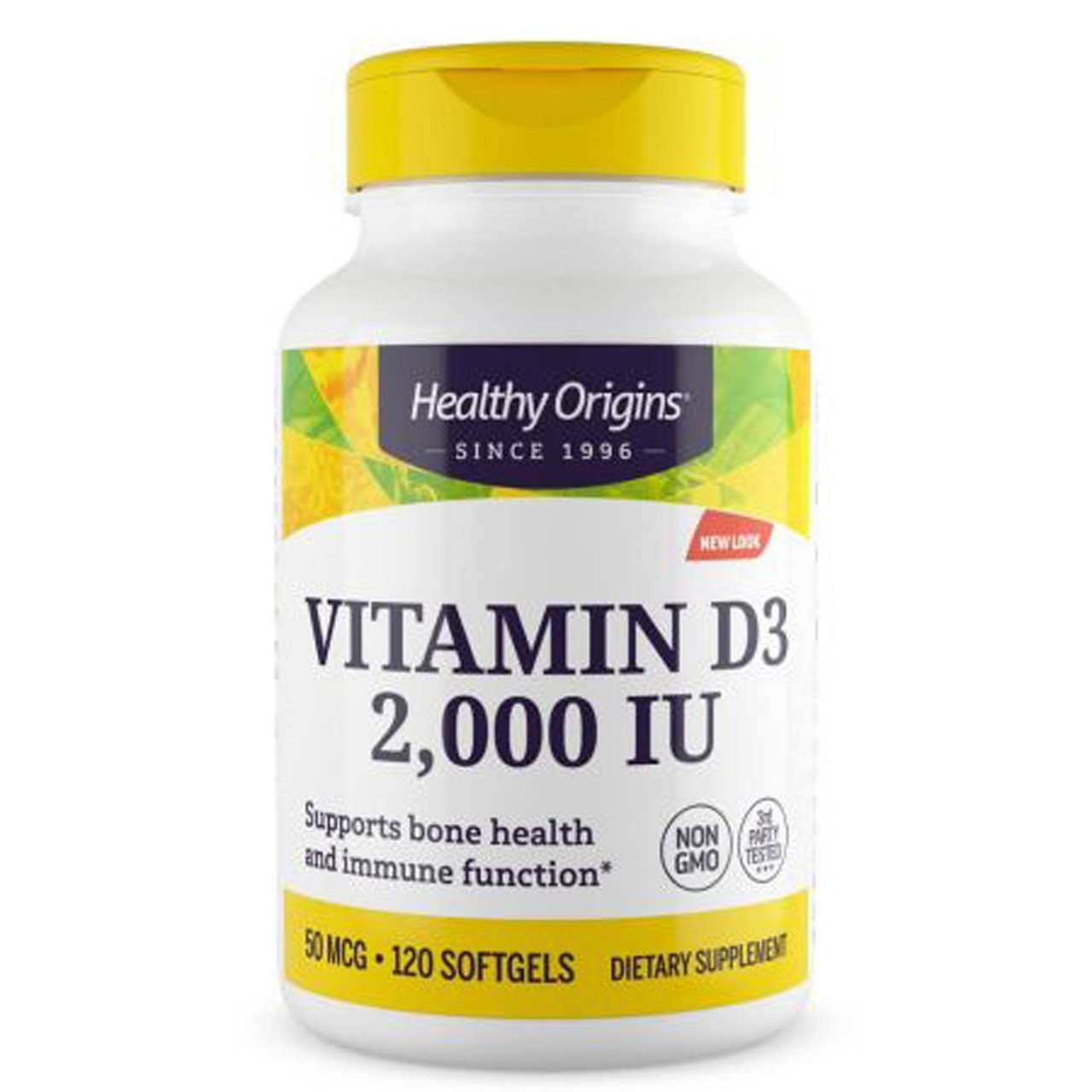 Вітамін D3 в олії МСТ, Vitamin D3 in MCT Oil, Healthy Origins, 2000 МО, 120 гелевих капсул, фото 1