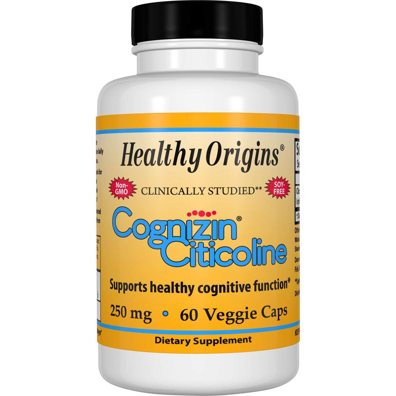 Когніцін цитиколіну, Cognizin Citicolinee, Healthy Origins, 250 мг, 60 капсул, фото 1