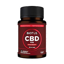 Каннабідіол, CBD Gummies, Biotus, смак вишні, 25 мг, 30 желейних ведмедиків