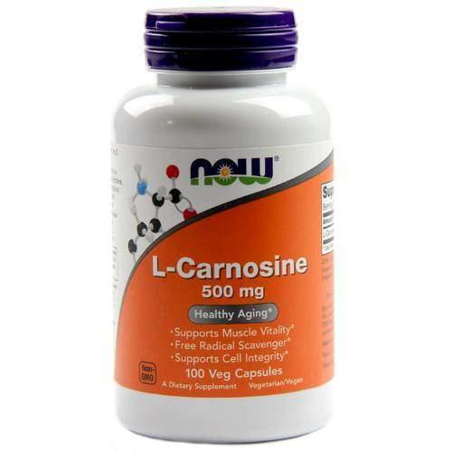 Карнозин, L-Carnosine, Now Foods, 500 мг, 100 вегетаріанських капсул, фото 1