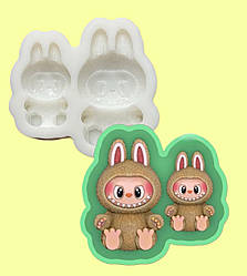 Ексклюзив. Силіконовий молд для шоколаду, зефіру та ін "Лабубу ПАРА - 1"