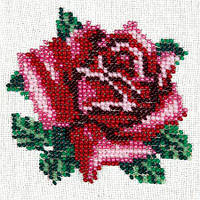 Набір для творчості вишивки бісером "Ніжна Троянда" розміром 11х11 см