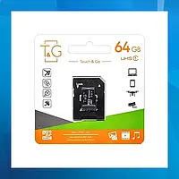 Карта пам'яті MicroSDXC 64GB UHS-I Class 10 T&G + SD-adapter (TG-64GBSDCL10-01)