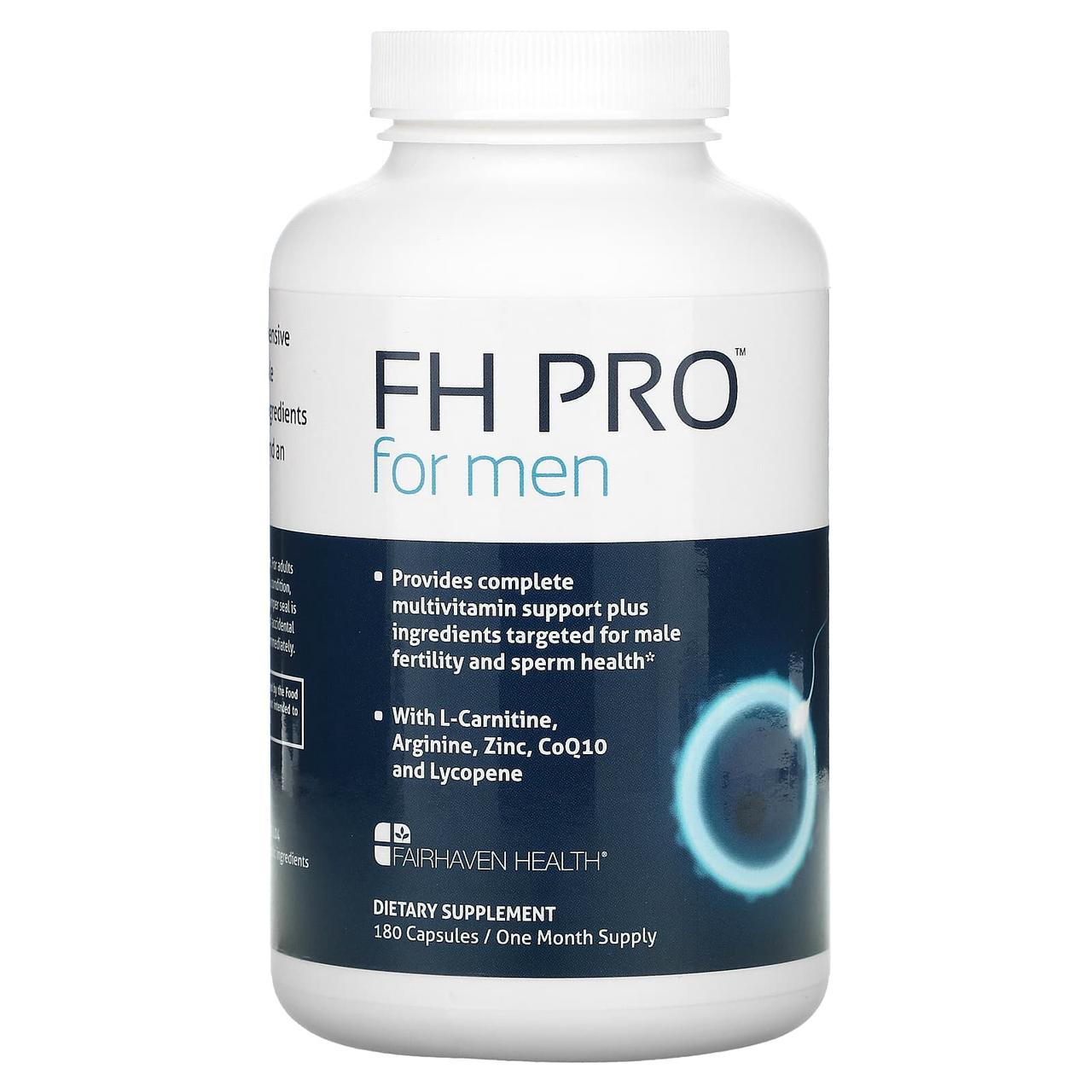 Репродуктивне здоров'я чоловіків, FH Pro for Men, Fairhaven Health, 180 капсул, фото 1