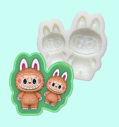 Ексклюзив. Силіконовий молд для шоколаду, зефіру та ін "Лабубу ПАРА - 2"