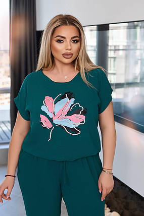 Шикарний жіночий костюм, тканина "Жатка" 50, 52, 54, 56, 58, 60, 62, 64 розмір 50, фото 2