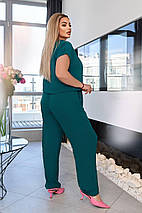 Шикарний жіночий костюм, тканина "Жатка" 50, 52, 54, 56, 58, 60, 62, 64 розмір 50, фото 3