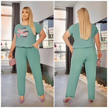 Шикарний жіночий костюм, тканина "Жатка" 58, 60, 62, 64 розмір 58, фото 1