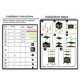 Металевий кошик для білизни з колесами Кошик для зберігання білизни Washday + 2 полиці Сталаж із кошиком, фото 4