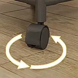 Металевий кошик для білизни з колесами Кошик для зберігання білизни Washday + 2 полиці Сталаж із кошиком, фото 8