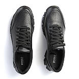 Чоловічі літні кросівки чорні шкіряні на підошві з протектором взуття великих розмірів Rosso Avangard Ada Tack Perf Leath BS, фото 9