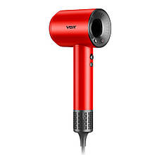 Фен професійний VGR V-445 Red, 3 рівні обдування, 4 рівні температури, 1600 Вт, 110000 RPM