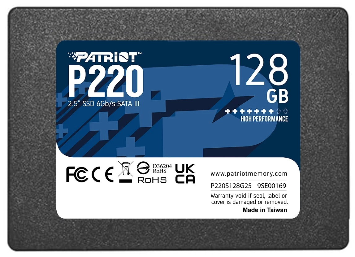 Накопичувач SSD 128GB Patriot P220 2.5" SATAIII TLC (P220S128G25)