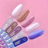 LunaMoon Cover base №09 "персиковий шиммер" (13 мл.) - камуфлююча кольорова база для покриття та вирівнювання нігтів, фото 3