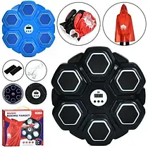 Дитячий настінний боксерський тренажер MS 4652 з 6 мішенями, Bluetooth, плащем, рукавичками та підсвіткою