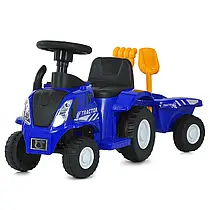 Каталка-толокар із мотором 2в1 Bambi M 6153B-4, музика, світло, трактор з причепом