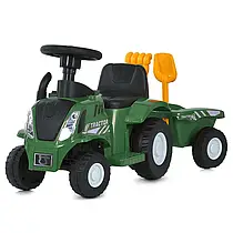 Каталка-толокар із мотором 2в1 Bambi M 6153B-5, музика, світло, трактор з причепом