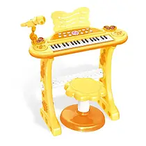 Дитячий синтезатор 8868B з мікрофоном – 37 клавіш, ніжки та стільчик у комплекті