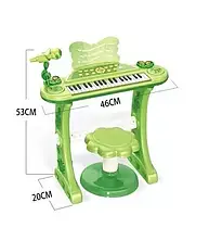 Дитячий синтезатор 8868B з мікрофоном – 37 клавіш, ніжки та стільчик у комплекті
