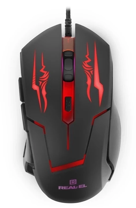Миша REAL-EL RM-520 Gaming Black (EL123200020)