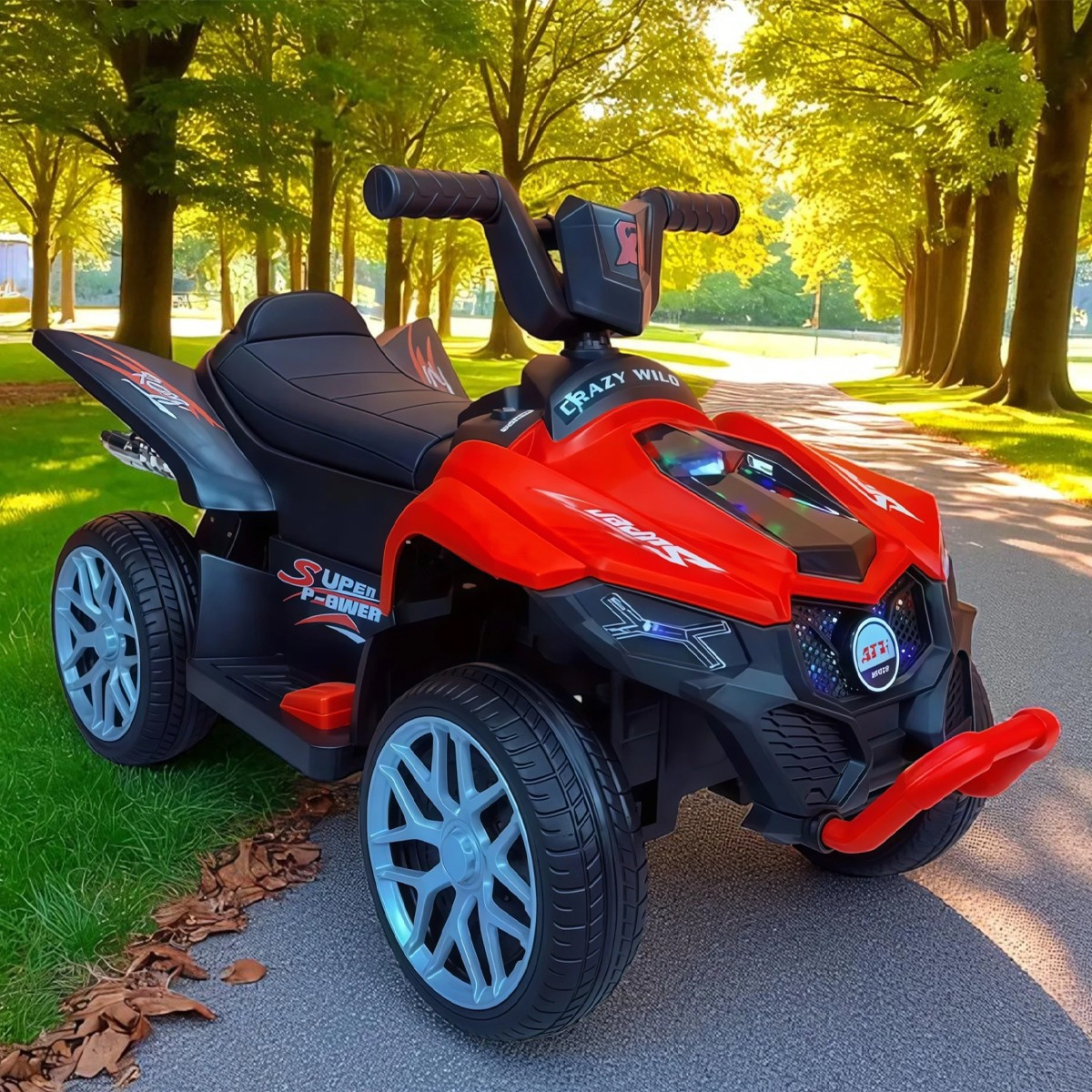 Дитячий електроквадроцикл на акумуляторі Bambi M 6181 для дітей 2-5 років Червоний, фото 1