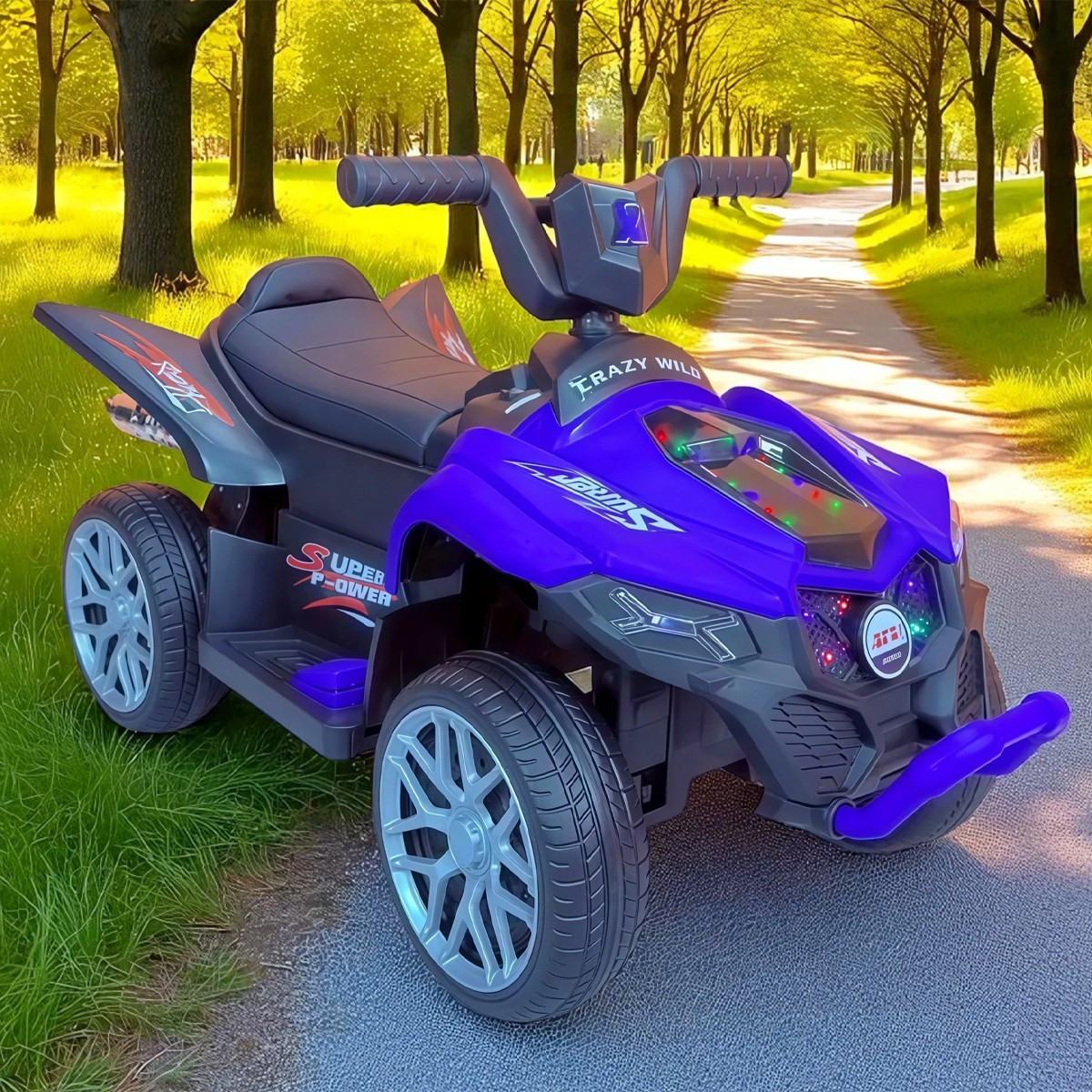 Дитячий електроквадроцикл на акумуляторі Bambi M 6181 для дітей 2-5 років Синій, фото 1